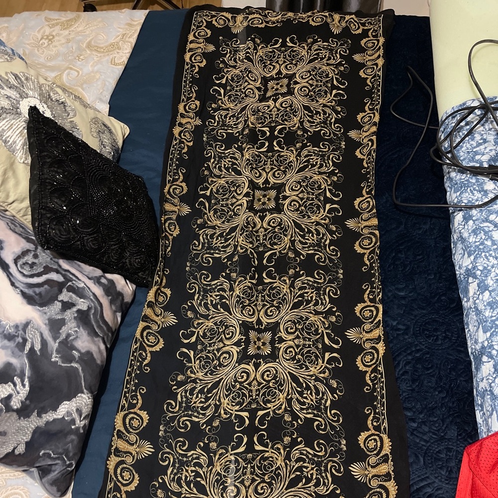 Versace Barocco Silk Shawl Scarf